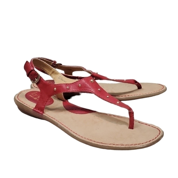 Born B.O.C Womens T strap Flats Sandals Shoes sz 10 - Picture 1 of 12